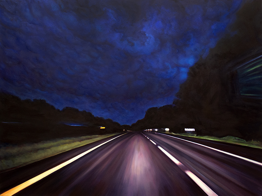 May 26, 8:59 pm, 2021, 36 x 48, oil/canvas