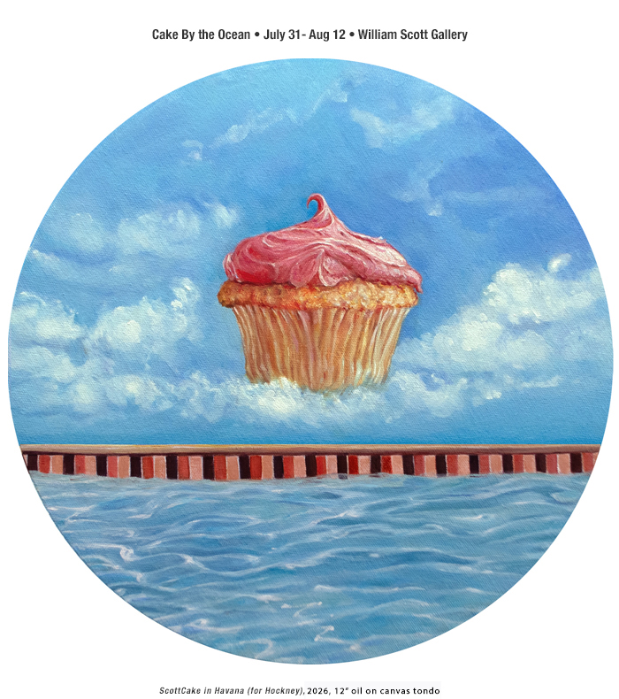 ScottCake in Havana (for Hockney), 12 inch tondo, 2026
